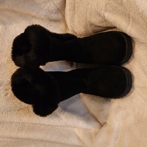 Sonoma Abigail Black Faux Fur Boots Size 7.5